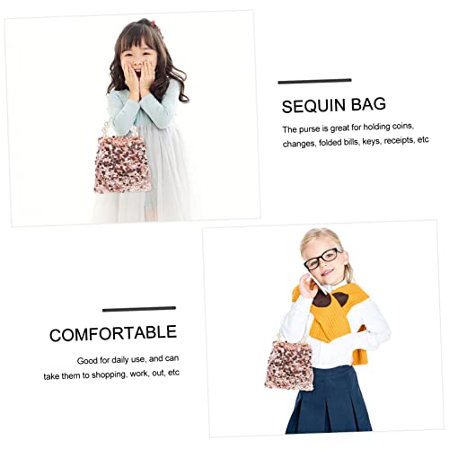 WRITWAA Glitzer Umhängetasche mit Perlenhenkel Modische Mädchen Schultertasche Funkelnde Crossbody Tasche in Vielseitig Einsetzbar Große Kapazität für Schmuck von WRITWAA