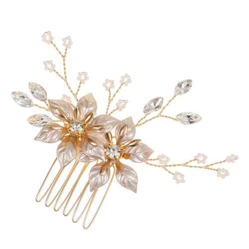 WRITWAA Glitzernder Haarkamm für Hochzeiten Brautschmuck und Festliche Anlässe Accessoire für Bräute und Brautjungfern Leicht Einzufügen Einzigartiges Design Bleibt Ganzen Tag Stelle von WRITWAA