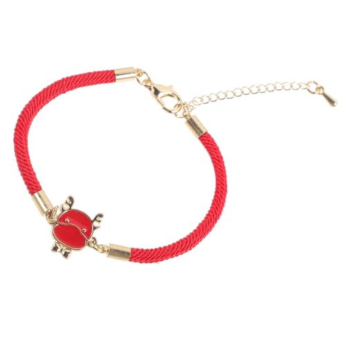 WRITWAA Glücksbringer Armband Rotes Geflochtenes Drachen Jahr Schmuckstück Charm Bracelet Für Damen Und Herren Zodiac Geschenk von WRITWAA