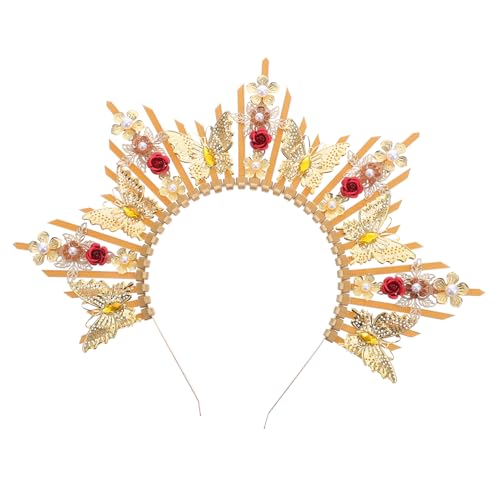 WRITWAA Göttinnen Krone Braut Haarreif Leicht Elegant Vintage Stil Damen Hochzeit Tiara Für Braut Party Bühnenauftritt Fotoshooting WRITWAA Göttinnen Krone Braut Haarreif Leicht Elegant Vintage Stil Damen Hochzeit Tiara Für Braut Party Bühnenauftritt Fotoshooting von WRITWAA