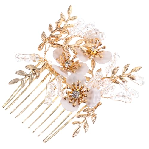 WRITWAA Strass-haarkamm Für Damen Hochzeit Braut Haarschmuck Stilvoller Kopfschmuck Haarstyling-accessoires Metall Dekorativ von WRITWAA