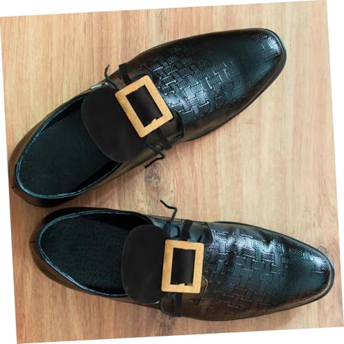 WRITWAA Goldfarbene Schuhschnallen für Herren Kostüm Robuste Stoffüberzüge Historisches Anwaltsmotiv Vielseitig für Festtage Cosplay und Rollenspiele Kostüm Accessoires von WRITWAA
