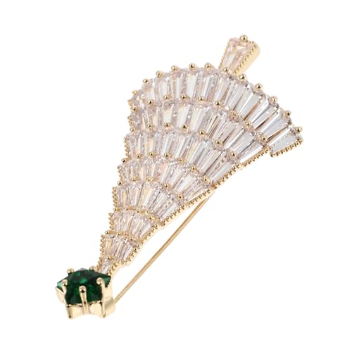 WRITWAA Goldfarbene Weihnachtsbaum Brosche aus Legierung Festlicher Schmuck Anstecker für Damen Kleidung Dekoration Geeignet für Weihnachten Partys Hochzeiten und Festliche Anlässe von WRITWAA