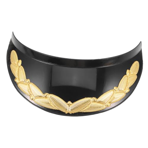 WRITWAA Goldfarbener Großer Hutkrempenaufsatz Langlebiges Diy Zubehör für Matrosen und Uniformmützen Komfortabel Stilvoll Einfach zu Montieren Geeignet für Damen und Herren von WRITWAA