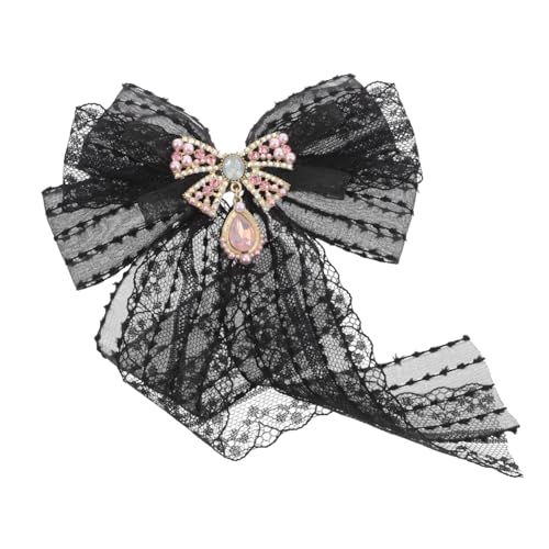 WRITWAA Spitzen-fliegenbrosche Für Damen Fliege-anstecknadel Mit Schleifenabzeichen Große Schleifenbrosche Krawattenbrosche Spitzenkrawatte Für Kleider Und Blusen Verschiedene Anlässe von WRITWAA
