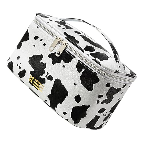 WRITWAA Großer Kapazität wasserdichte Kosmetiktasche Im Kuhmuster Für Damen Für Make Up Und Pflegeprodukte Mit Leichtgängigem Reißverschluss Und Optimalem von WRITWAA