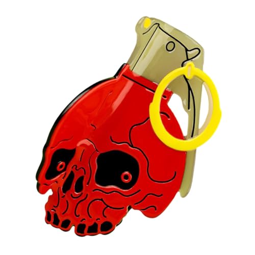 WRITWAA Großer Roter Schädel-haarclip aus Acetat Robuste Haarklammer mit Starker Fixierung Ausgefallenes Halloween-party-accessoire für Frauen Vielseitig für Alltag und Kostümpartys WRITWAA Großer Roter Schädel-haarclip aus Acetat Robuste Haarklammer mit Starker Fixierung Ausgefallenes Halloween-party-accessoire für Frauen Vielseitig für Alltag und Kostümpartys von WRITWAA