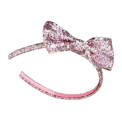 WRITWAA Großes Schleifen Haarband mit Pailletten für Mädchen Leichter Bequemer Haarreif als Süßes Party Haarschmuck Accessoire von WRITWAA