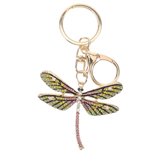 WRITWAA Grüne Dragonfly Keychain Metall -Strass -Libelle Tasche Zaubersprüche für Handtaschen Ideales für Frauen von WRITWAA