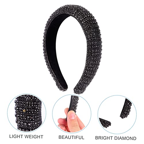 WRITWAA Haarband Damen mit Glitzersteinchen Breiter Haarschmuck für Hochzeiten Partys und Besondere Anlässe Elastisch und Vielseitig Einsetzbar Passt zu Verschiedenen Frisuren und Outfits von WRITWAA