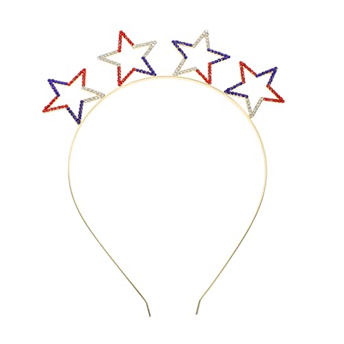 WRITWAA Haarband Zum Unabhängigkeitstag Party-kopfschmuck Festtags-kopfschmuck Sternförmiges Stirnband Zarte Kopfbedeckung Aus Hochwertigen Materialien Leicht Und Angenehm Zu Tragen von WRITWAA