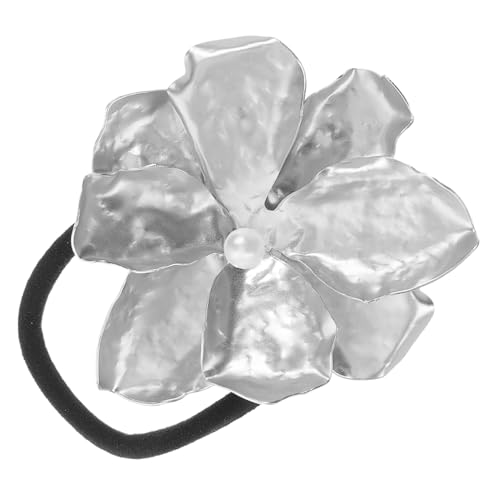 WRITWAA Haargummis Mit Metallblumen: Elastische Seile, Haargummis, Pferdeschwanzhalter – Haarmanschetten, Haarband Für Hochzeitsschmuck von WRITWAA