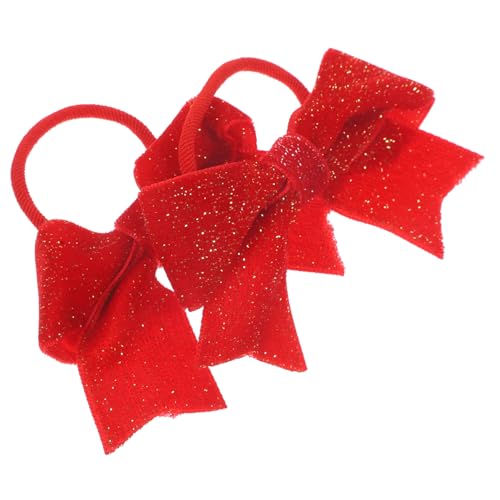 WRITWAA Haargummis Mit Schleife Elastisch Haarseile Für Mädchen Valentinstag Haarschmuck Pferdeschwanzmanschette Haarstyling-accessoires von WRITWAA