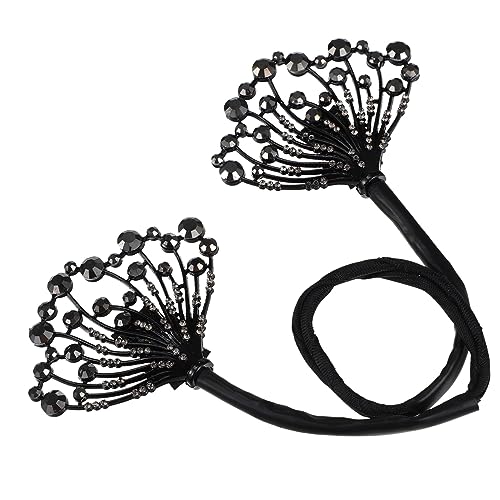 WRITWAA Haarnadel-kopfbedeckung Lockig Hochzeit Brötchen Haarknotenhersteller Braun Festsetzung Voluminös Mädchen Twist Haarklammer Lockener Dutt Haarmacher Haarzubehör Dünn Metall Schwarz von WRITWAA