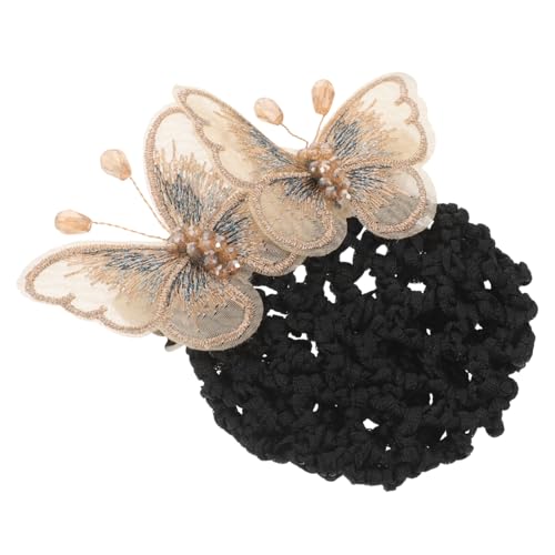 WRITWAA Haarknotenabdeckung Mit Schmetterlingsdekor Netz Für Damen Und Mädchen Haarnetz Für Frisuren Einfach Anzuwendendes Haarschmuck-accessoire von WRITWAA