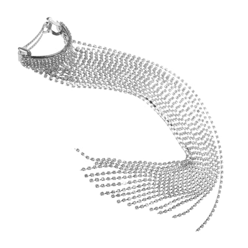 WRITWAA Haarschmuck Haare ziehen Haarklammer Festival-Haar-Accessoire Glitzernde Haarclips Glitzer Haarclip hängende Perlen Kopfschmuck Kristall-Kronleuchter Kopf Kette Legierung Silver WRITWAA Haarschmuck Haare ziehen Haarklammer Festival-Haar-Accessoire Glitzernde Haarclips Glitzer Haarclip hängende Perlen Kopfschmuck Kristall-Kronleuchter Kopf Kette Legierung Silver von WRITWAA