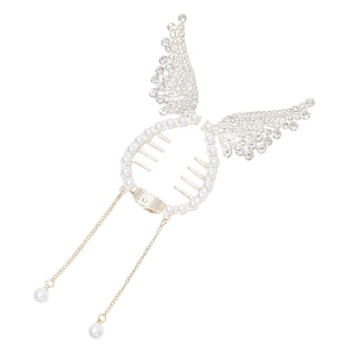 WRITWAA Haarschmuck Pferdeschwanzhalter mit Strass Eleganter Haarklammer für Damen Stabiler Zinklegierung Haarclip Geeignet für Dünnes und Dickes Haar Modisches Accessoire für Mädchen und von WRITWAA
