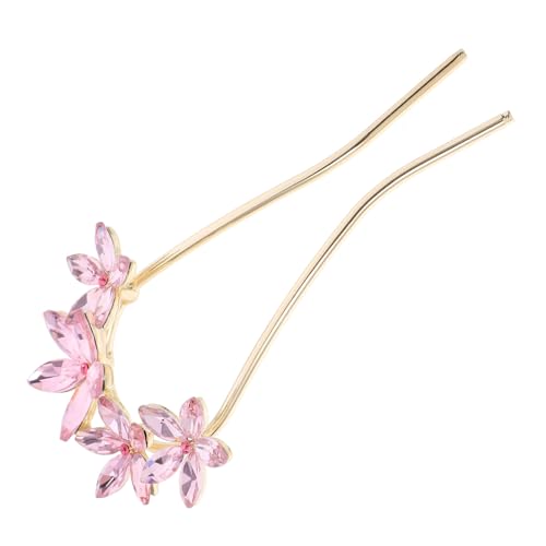 WRITWAA Haarstyling-stifte Party Blau Kopfbedeckungen Brauthaar Elegant Haarspangen Für Damen Hochzeitshaar Edelsteine Haarstifte Für Die Hochzeit Brautjungfer Brötchen Strasssteine Rosa von WRITWAA