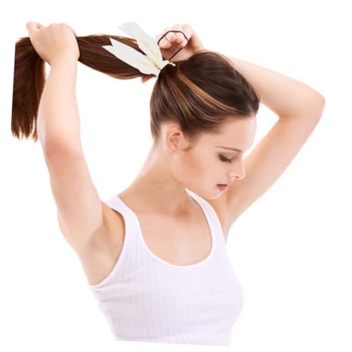 WRITWAA Haarstylingzubehör Haargummis Aus Stoff Bowknot-haargummis Haarbänder Seile Mädchen Haarzubehör Elastische Haarbänder Bowknot-pferdeschwanzhalter Yellow von WRITWAA