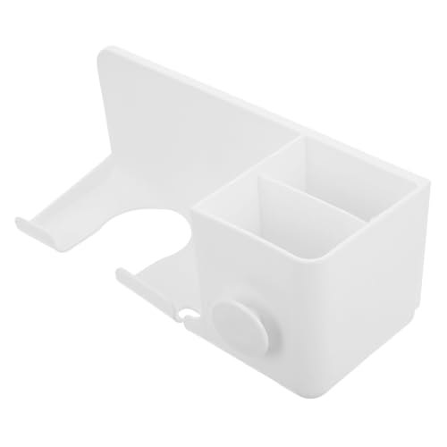 WRITWAA Haartrocknerhalter Wandhalterung Für Haarwerkzeug-organizer Fön-organizer Für Badezimmer Haarbürstenhalter Für Badezimmer Haartrockner-organizer Haarwerkzeughalter Plastik Weiß von WRITWAA