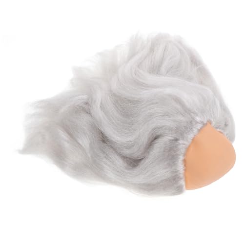 WRITWAA Halloween Glatzenperücke Mit Weißem Haar Für Erwachsene Unisex Kostümzubehör Für Partys Und Cosplay Für Gruselige Looks Und Spaß An Halloween von WRITWAA