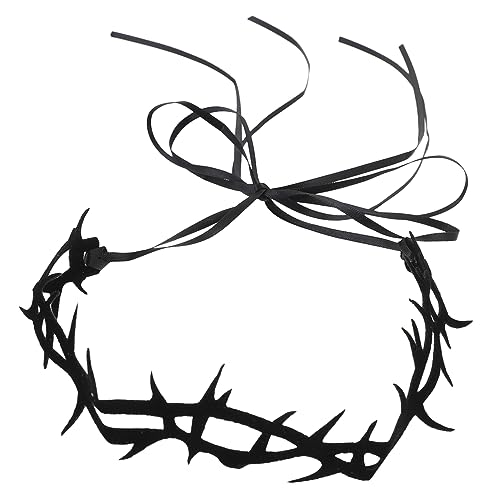 WRITWAA Halloween Gothic Filz Dorn Choker Halskette Langlebiges Stabiles Cosplay Schmuckstück für Frauen Wiederverwendbar Modischer Vampir Stil für Karneval und Kostümpartys von WRITWAA