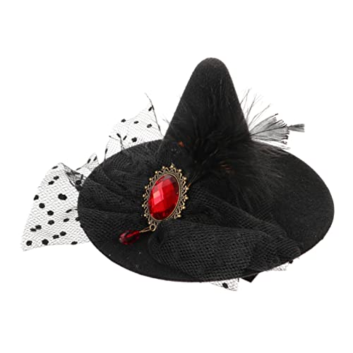 WRITWAA Halloween Haarclip Hexenhut Form Haarschmuck Eleganter Bobby Pin für Kostümfest Karneval und Alltag Stilvoller Accessoire für Damen und Vielseitige Frisuren von WRITWAA