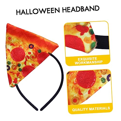 WRITWAA Pizza Haarband Für Halloween Lustiges Kostümzubehör Für Partys Und Cosplay Perfektes Orangefarbener Kopfschmuck Für Unvergessliche Momente von WRITWAA