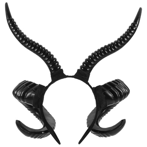 WRITWAA Halloween Schafhorn Haarband Teufelshörner Kopfbedeckung für Cosplay Partys und Fotografie Leicht und Langlebig für Halloween Dekorationen von WRITWAA
