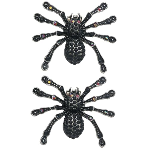 WRITWAA Halloween Schuhclips Spinnen Design Weiß mit Strass Damenschuhschmuck für Party und Kostümdekoration Abnehmbare Schuhschnallen für Frauen und Mädchen von WRITWAA