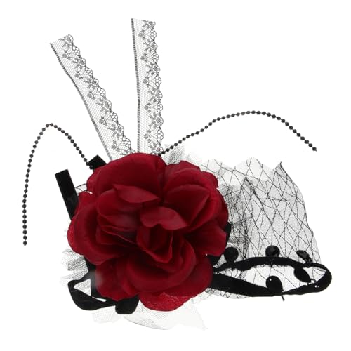 WRITWAA Blumenhaarbänder Halloween-kopfschmuck Halloween-stirnband Satin-haarband Für Dress up Party von WRITWAA