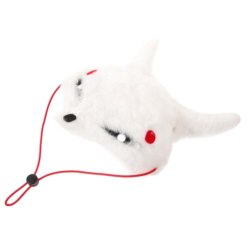 WRITWAA Handbemalter Plüschfuchs Mit Weißen Partyohren Kostüme Für Maskenparty Fuchskostüm Halloween Dekoration Fuchsausrüstung Blank Foxy Woman Kunststoff von WRITWAA