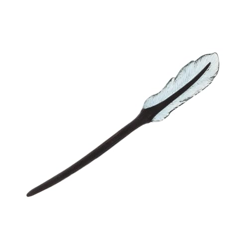 WRITWAA Handgefertigte Holzgeschnitzte Haarstangen Schalstifte Picks Retro Chinesische Haarnadeln Gefiederte Haargabeln Für Frauen Mädchen Haar Hochsteckfrau Making Accessoire Blau von WRITWAA