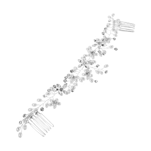 WRITWAA Handgefertigtes Braut-stirnband mit Perlen und Strass Doppelte Kämme Eleganter Haarschmuck für Hochzeit Vielseitiges Design Funkelndes Zeitloses Accessoire für Brautfrisuren von WRITWAA