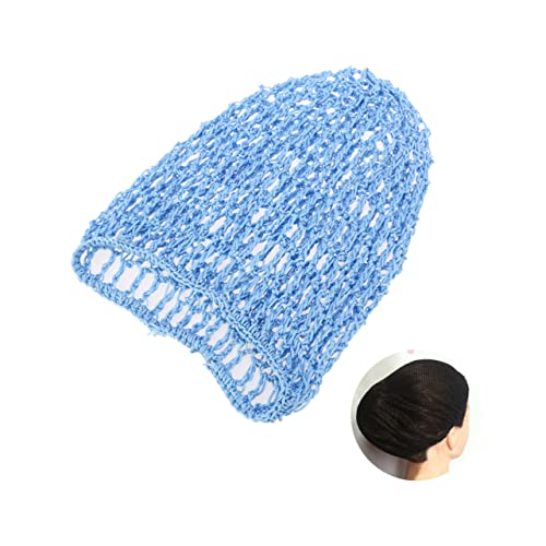 WRITWAA Handhaken-Haarnetztasche Netze Haarnetz-Schlauch Damen Haarnetz Snood Bands Haarnetzbänder stirnband Klammer Haarnetz häkeln Haarabdeckung zum Schlafen Blue von WRITWAA