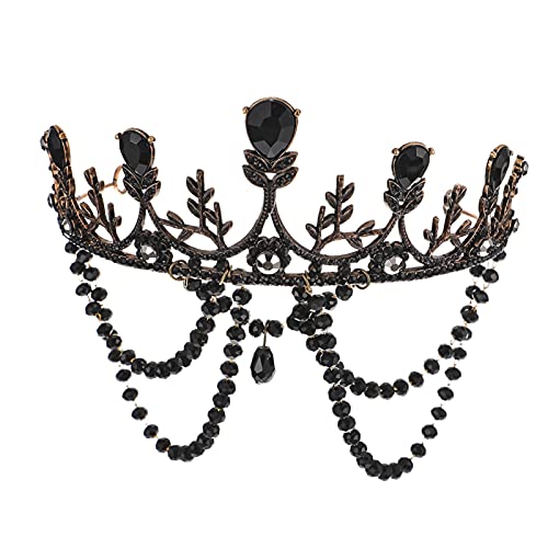 WRITWAA Handwerkskunst Metallmaterial Gothic-krone Didder Hochzeit Für Mädchen Frauen Bräute Glitzernde Strasssteine von WRITWAA