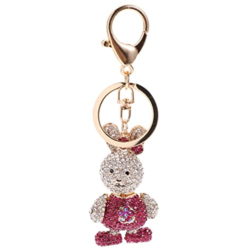 WRITWAA Schlüsselanhänger mit Hasen- Aus Metall Strasssteinchen Schlüsselanhänger für Die Produktion von WRITWAA