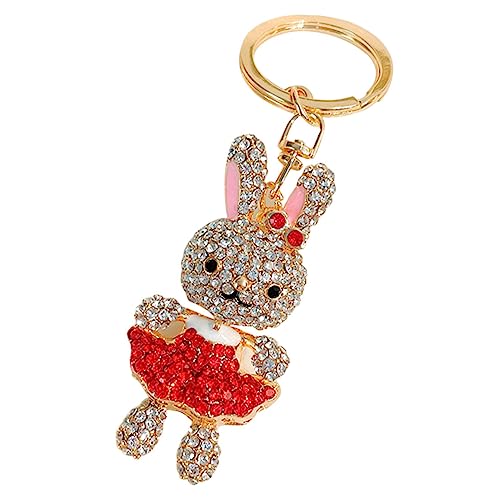 WRITWAA Rhinestone Kaninchen Schlüsselanhänger Süßer Anhänger Für Taschen Rucksäcke Und Schlüssel Robustes Metall Mit Funkelnden Kristallen Dekoration Für von WRITWAA