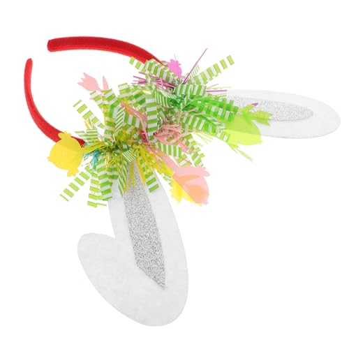 WRITWAA Haarreif Mit Hasenohren Für Ostern Stirnband Aus Buntem Material Osterhasenohren Für Party Und Kostüm Kaninchenohr-haarband Für Frühlingsfeier Tierohren-zubehör Für von WRITWAA