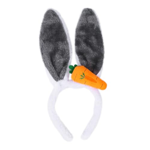 WRITWAA Hasenohren Stirnband Aus Plüsch Design Haarschmuck Für Kostüm Cosplay Partys Geburtstagsfeiern Muster von WRITWAA
