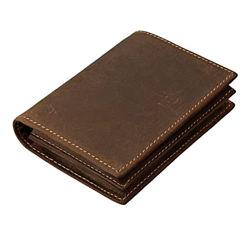 WRITWAA 1stück Herren RFID-sichere Geldbörse Aus Leder Retro Design Kompakt Und Stilvoll Für An Freunde Und Familie Kaffee Farbe Für Alltag Und Geschäftsreisen von WRITWAA