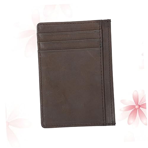 WRITWAA Herren Geldbörse Casual Vintage Slim Wallet Kartenhalter Fm109 Kaffeebraun von WRITWAA