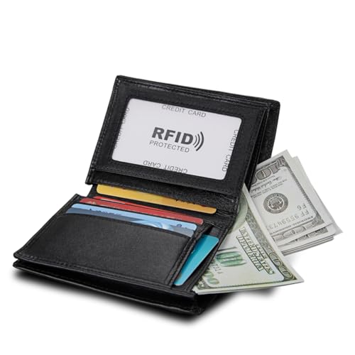 WRITWAA Modische Herren-geldbörse Aus Leder Kurze Geldbörse Mehrere Kartenpositionen Für Papa Freund Büro von WRITWAA