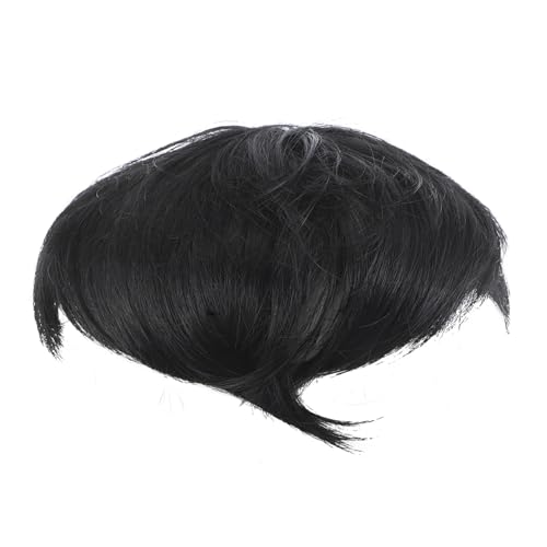 WRITWAA Herren Haarteil Kurzhaar Topper Atmungsaktiv Natürliche Optik Langlebig Leicht Stylbar Für Dünnes Haar Alltag Halloween Cosplay von WRITWAA