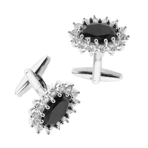 WRITWAA Herren Manschettenknöpfe mit Strass Cufflinks für Formelle Anlässe Hochzeiten und Business Outfits Präzise Verarbeitung und Funkelnde von WRITWAA
