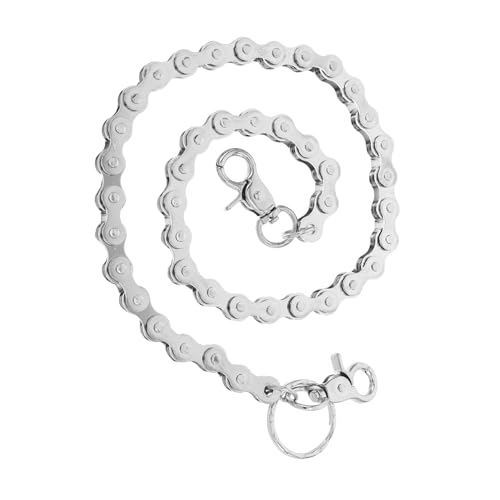 WRITWAA Herren Unisex Jeans Kette Metall Abnehmbare Hip Hop Hose Kette Stilvolle Punk Deko für Motorradhosen Accessoire für von WRITWAA