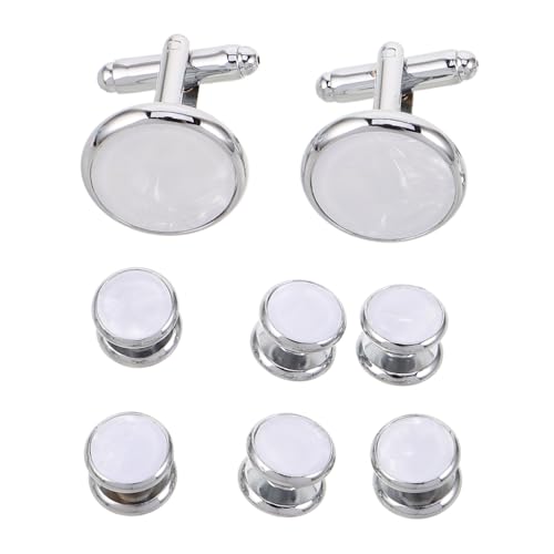WRITWAA Herrenhemden Umschlagmanschetten Anzugzubehör Für Herren Hemdmanschettenknöpfe Business Manschettenknöpfe Hemdknopf Smokingknopf Manschettenknöpfe Für Kleider von WRITWAA