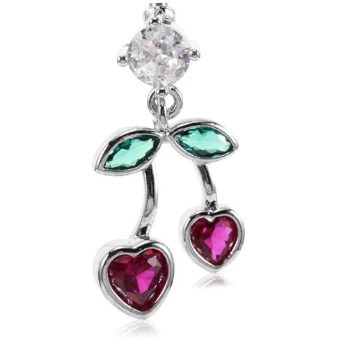 WRITWAA Herz bauchnabelring Edelstahl Farbe Bauchnabelpiercing Schmuck Damen Süßer Dangle Bauchnabelschmuck Robust Langlebig Modisch von WRITWAA