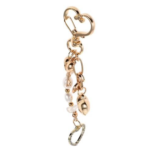 WRITWAA Herz Schlüsselanhänger Charm Modischer Schlüsselring Mit Perlen Für Taschen Und Rucksäcke Stylisches Accessoire Für Frauen Und Mädchen Einzigartiger Schlüsselanhänger Für von WRITWAA