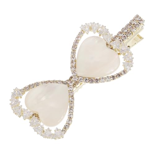 WRITWAA Herzförmige Haarklammern für Damen Funkelnde Metallgeometrie mit Herzen Eleganter Haarclip für Partys und Langlebig und Haarschmuck von WRITWAA